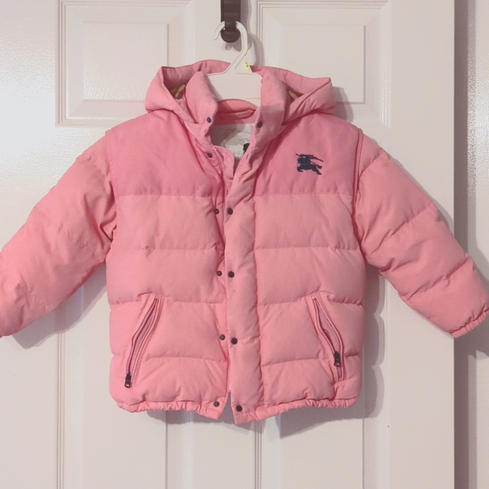 Burberry girl hooded down puffer coat